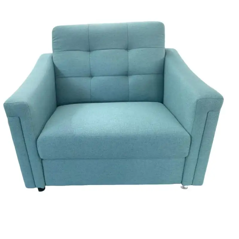 Poltrona/Sofá individual moderno com estofamento capitonê em tecido GCON GR-202A-SG-LC 1