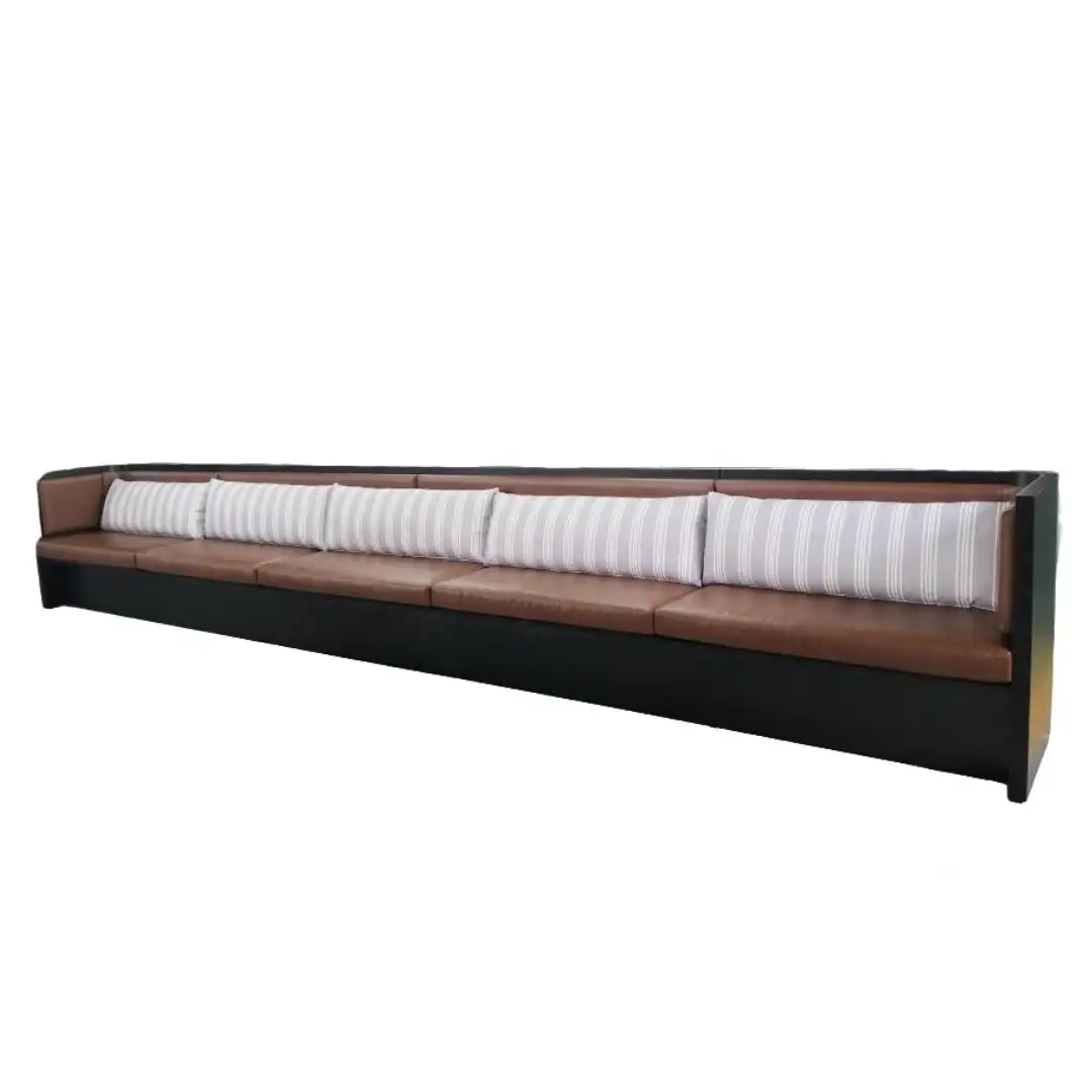 GCON HRB.304 스트라이프 포인트가 있는 초장형 모던 벤치형 소파 1