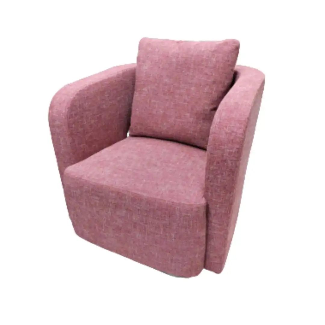 Poltrona singola in tessuto rosa minimalista moderna GCON CH-05 / Poltrona da camera da letto e soggiorno 1