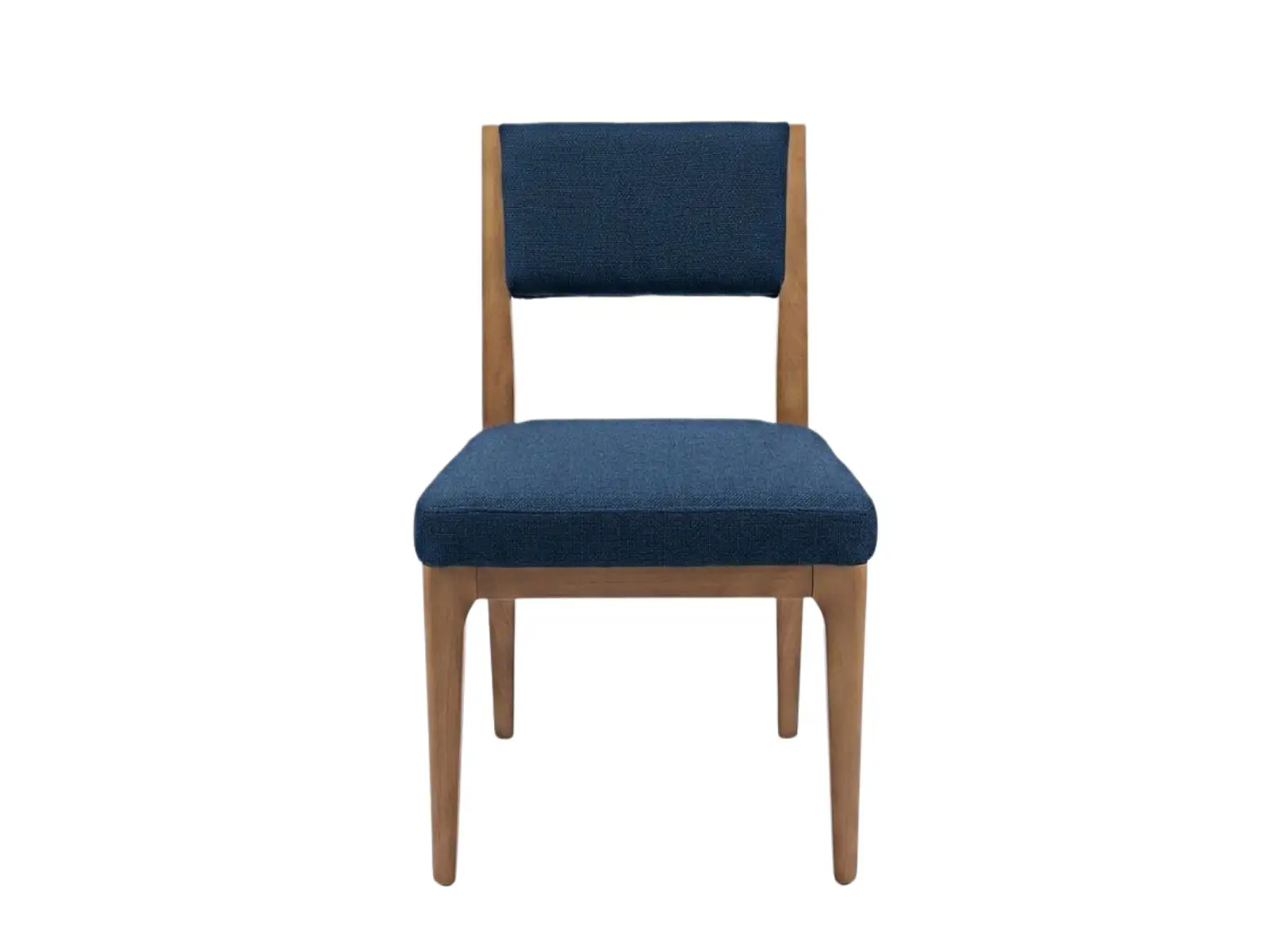 Chaise de salle à manger en bois massif de qualité professionnelle, assise rembourrée en tissu bleu, pour hôtels, restaurants et chambres d'hôtes GCON 1
