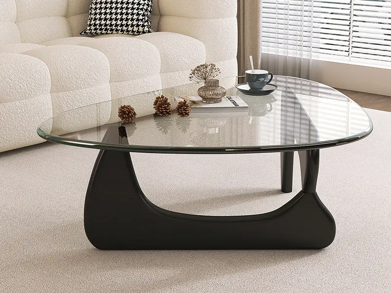 Table basse en verre en forme de triangle GM-602 GCON pour le hall de la chambre d'hôtel & 1
