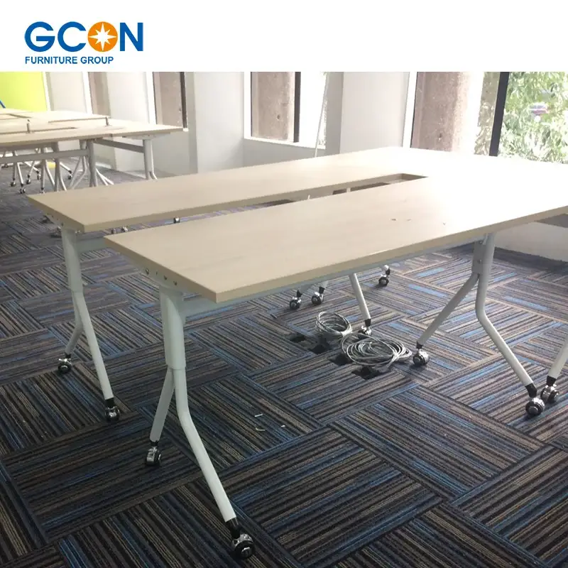 Centro de formación mesa plegable extensible escritorio escolar para 2 personas 1