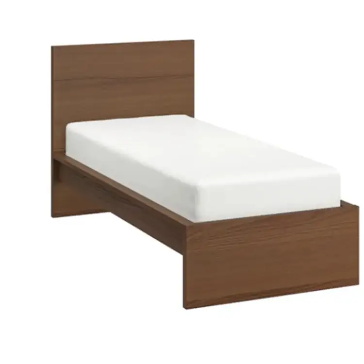 Factory Direct Supplier Modern Simple Single Size Bed Bedroom Furniture With Wooden Panel Bed 1