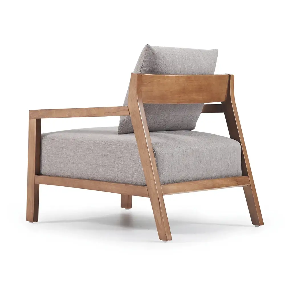 Modern Simple Reception Office Sofa,Nordic Fashion Solid Wood Sofa,Home Leisure Fabric Single Sofa Chair 1