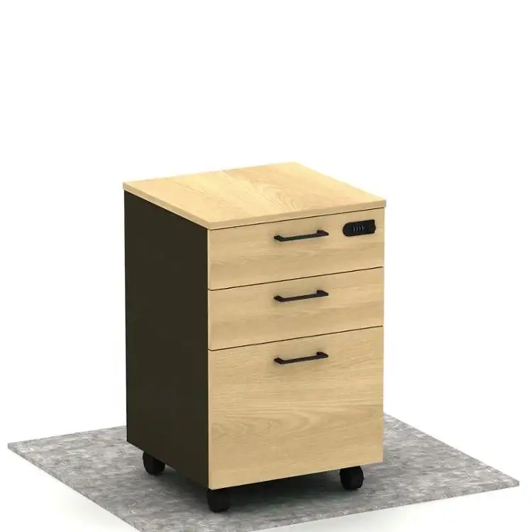 Gcon 2019 Office Furniture Wooden 3 Drawers File Cabinet With Lock 1