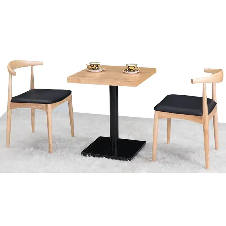 Mesa de comedor y silla de restaurante de 2 asientos 1