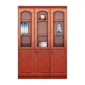 Porte en verre de trèfle haut et bas bibliothèques en bois de bureau à domicile de deux étages 1