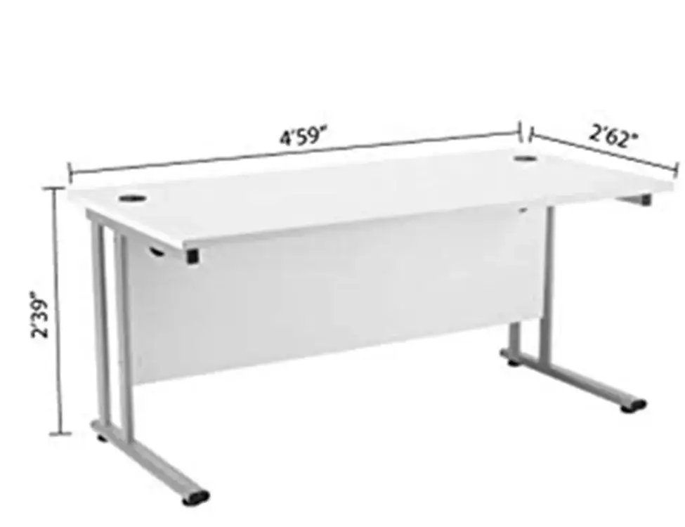 Office Smart 1400mm X 800mm Rectangular Desk Cantilever Wooden Office Desk Ergonomic Furniture,Workstation 1