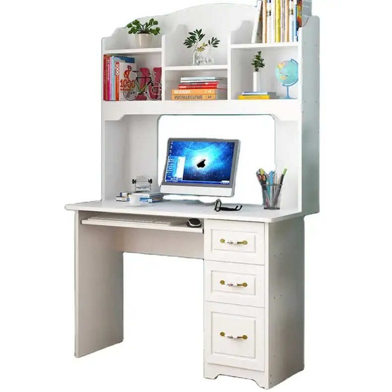 Table de bureau d'ordinateur de bureau d'écriture multifonctionnelle européenne avec étagère 1