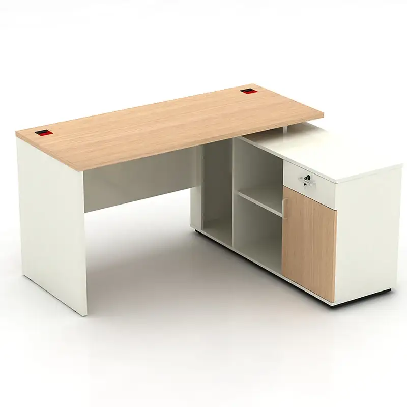 Bureau de poste de travail modulaire de mobilier de bureau Mfc en forme de L 1