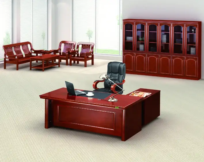 Escritorios de trabajo de oficina de muebles de lujo ejecutivos de estilo antiguo 1