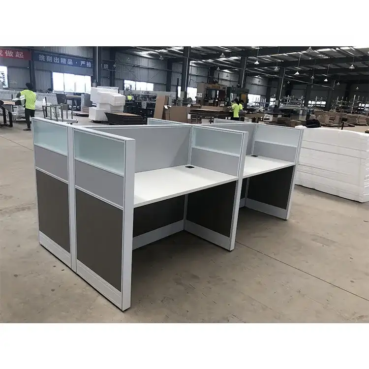 Modern Small Office Cubicles Adjustable Workstation For 4 Person 1