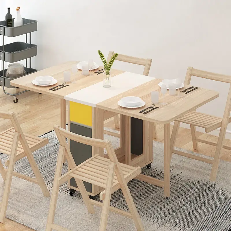 Muebles modernos mesa de comedor plegable Mfc 1