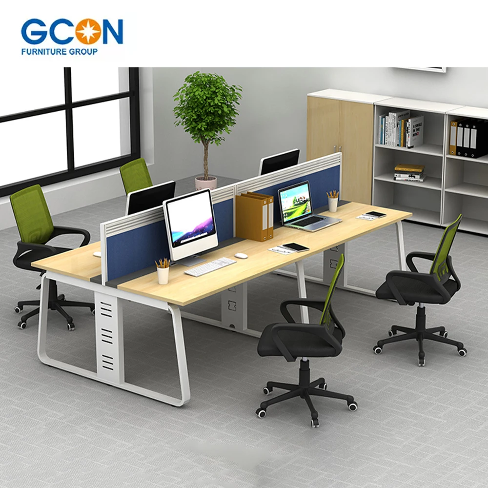 Blue Partition Cubicle Desks and Workstations with Cabinet Office Work ...