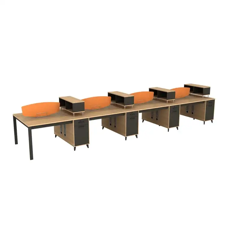 New Promotion Recommended Factory Supply Share Tebal Office Furniture Mdf Desk With 8 Seaters 1