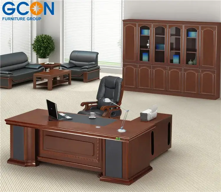 Modern Principal Mdf Material Office Desk Furniture With Side Desk 1