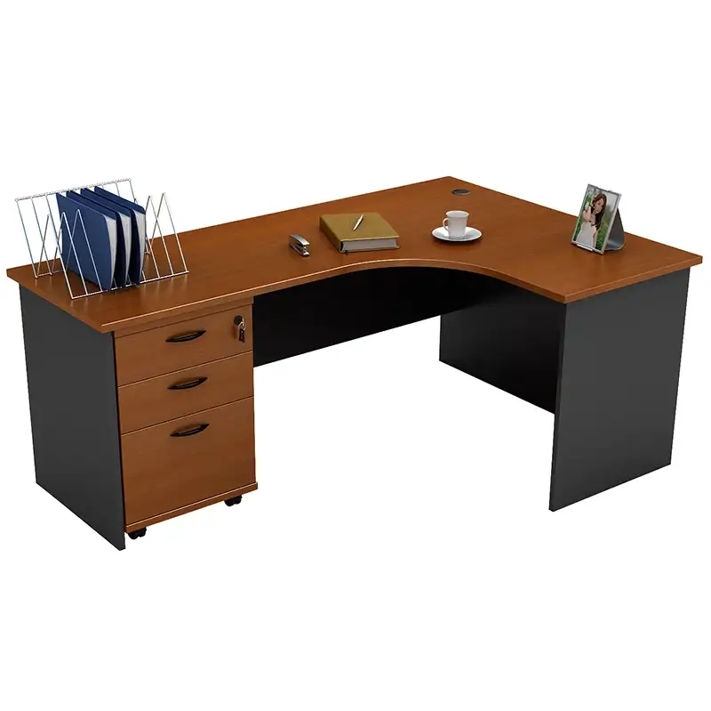 Bureau de direction avec armoire/poste de travail d'ordinateur d'angle 1