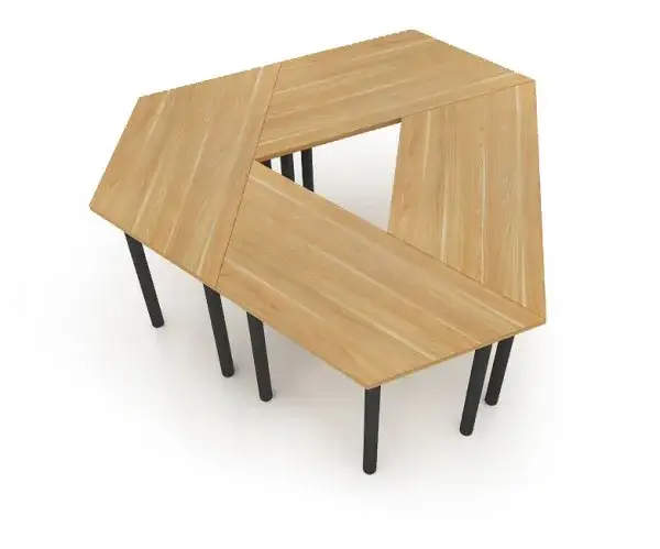 Neuer trapezförmiger Büro-Konferenztisch, Studentenschreibtisch, Verhandlungstisch, Holzmöbel-Designs 1