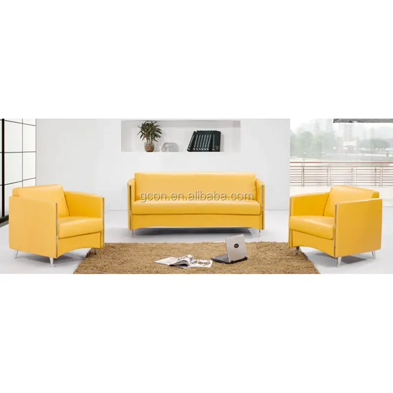 Nieuw design Hot Sale bankstel Pu lederen kantoorbaas bank Kantoormeubilair bank 1