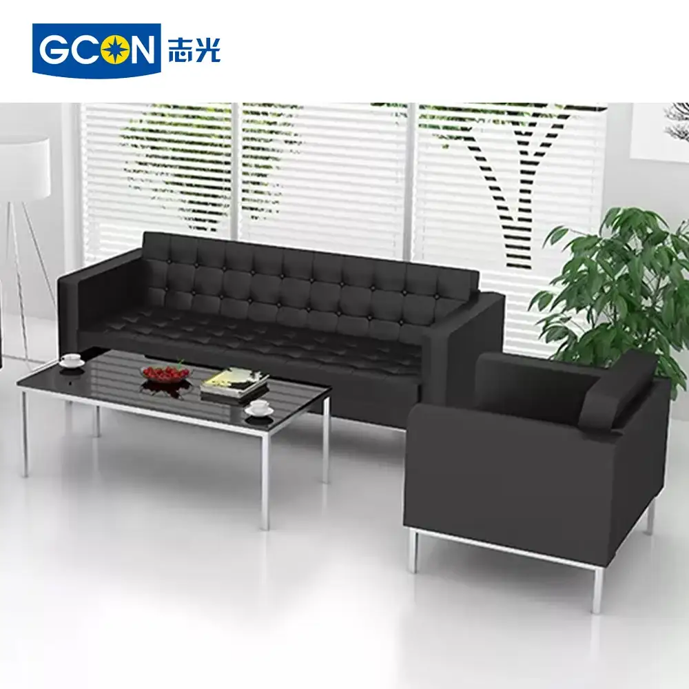 Bộ Ghế Sofa Tiếp Tân, Ghế Sofa Da Pu Cho Khách Đến Văn Phòng 1