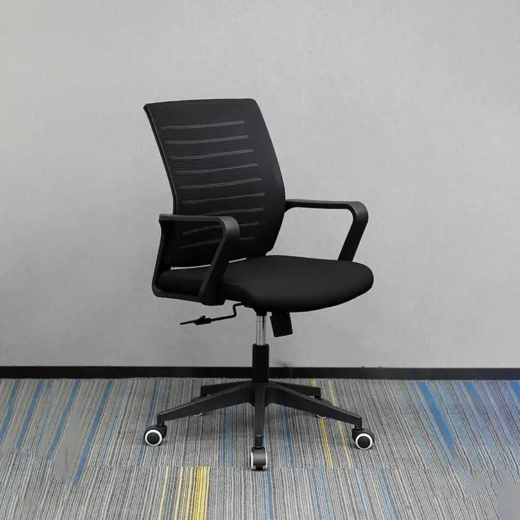 Chaise de bureau pivotante en gros roulettes dossier bas chaise de bureau normale fabrication de chaise en maille 1