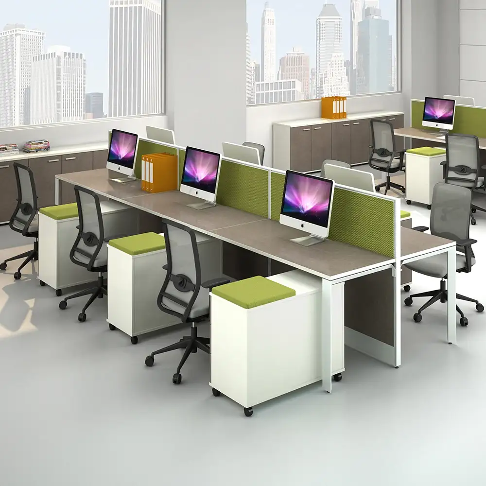Office Workstation Tables And Chairs Luxury Work Station Partition Desk Office Furniture For Office Sitting 1