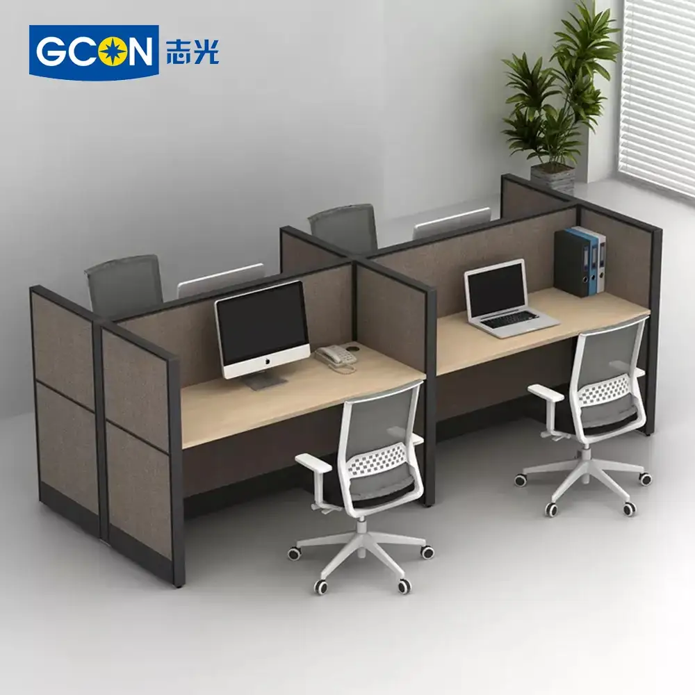 Modern Design Cubicle Office Workstation Desk Furniture 4 Person Modular Partition Work Station Table 1