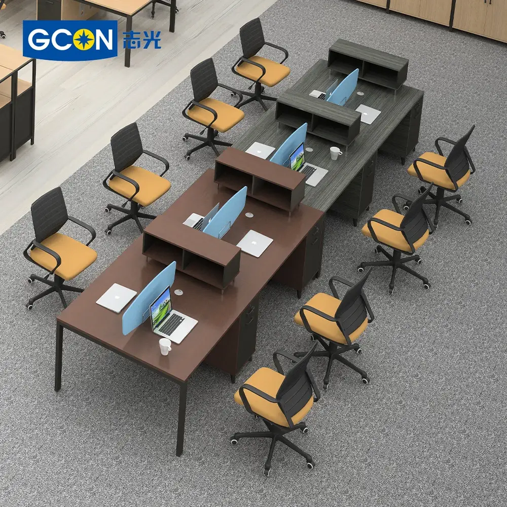 Mesa divisória de escritório moderna estação de trabalho cubículo Bureau De Travail Móveis de mesa 1