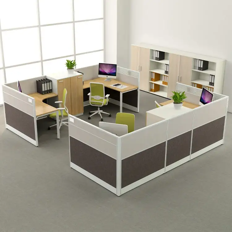 Divisória moderna de alumínio para escritório, estação de trabalho, cubículo, móveis de mesa 1