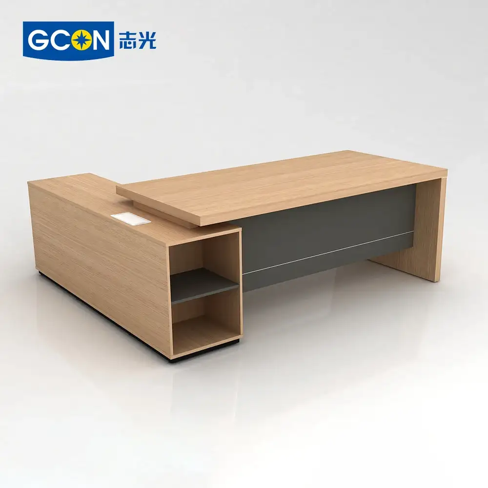 Mesa de escritório executiva moderna, mesa de gerente de luxo 1