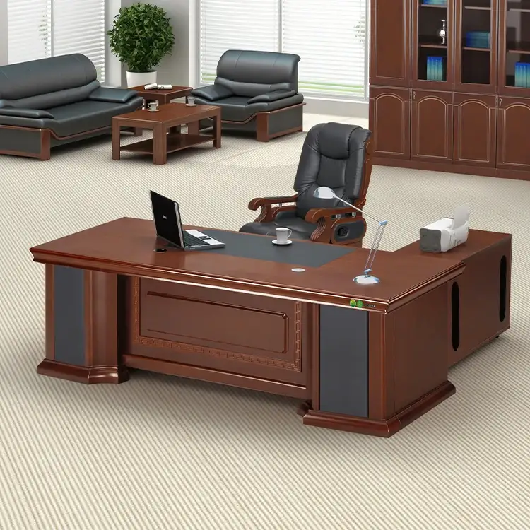 Modern Executive Office Table Luxury Manager Boss Desk Wooden Furniture 1