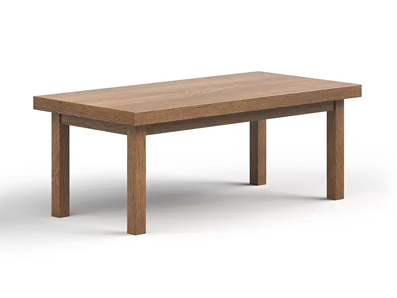 GCON M-SHT-24 Mesa de comedor rectangular grande para hotel con chapa de nogal y patas de madera maciza 1