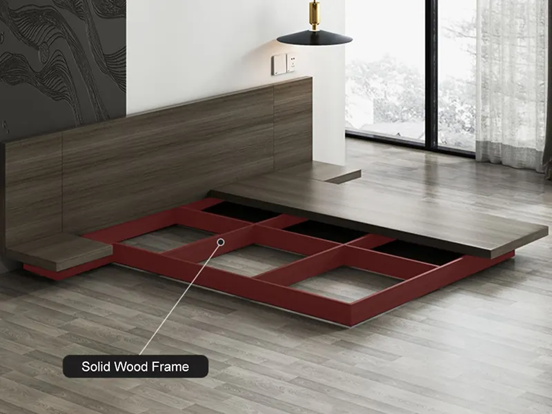 Luxury Hotel Furniture Dark Grey Floating Hotel Bed by GCON 2