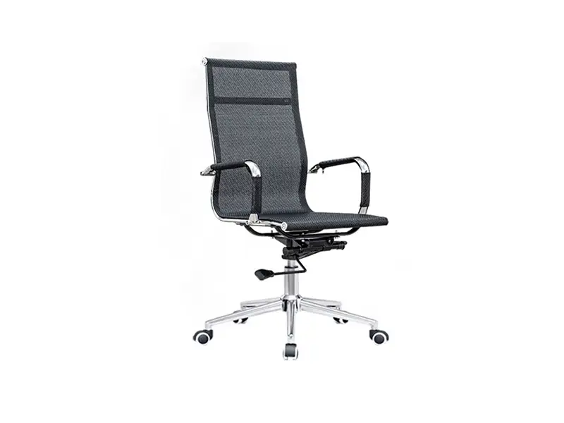 GCON GWB-708 Sedia da conferenza con schienale a forma di S Sedia moderna ergonomica con struttura cromata in rete e imbottitura OEM 1