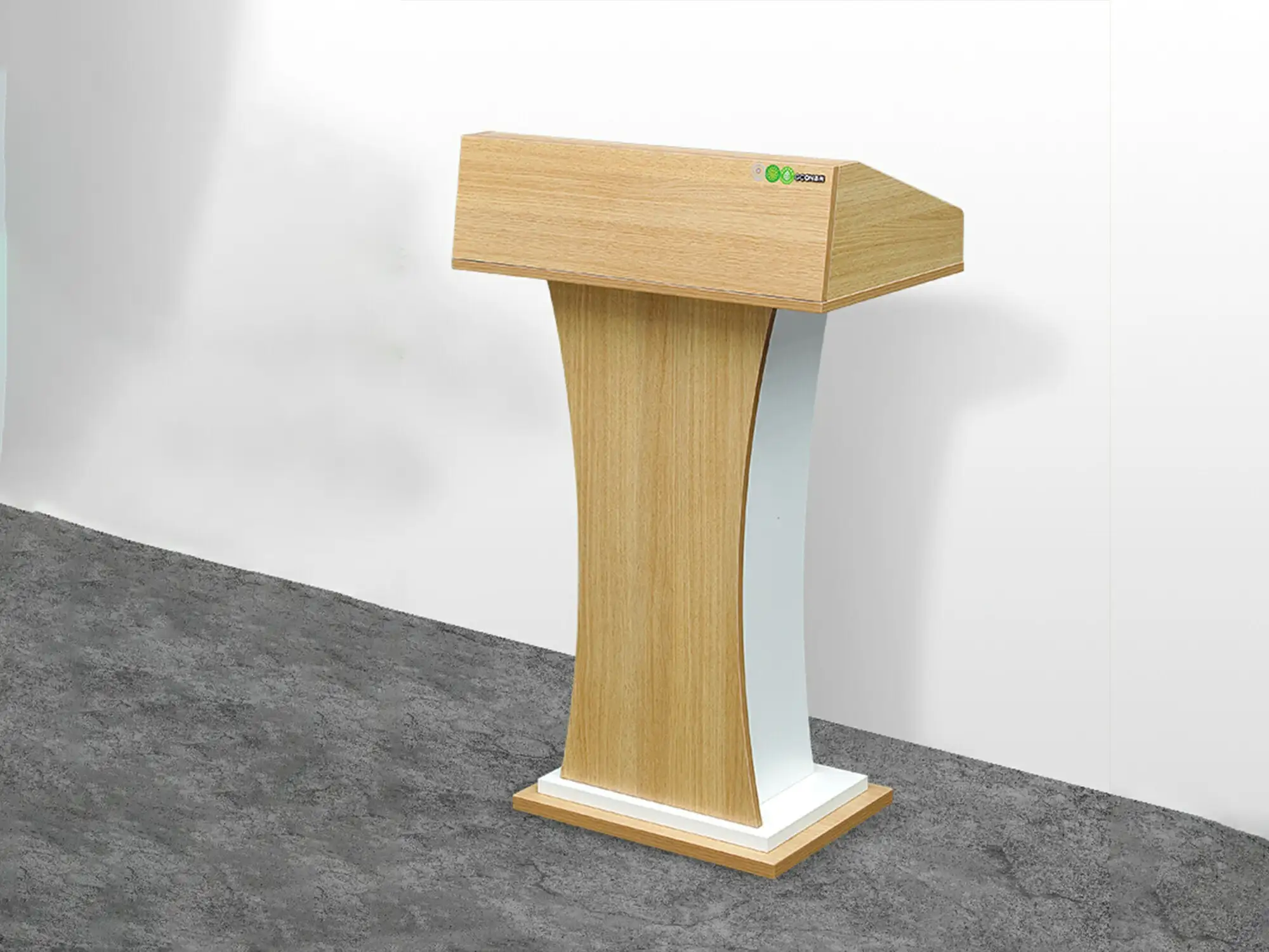 GCON Modern Wood Podium Pulpit Customize LOGO GF-402 CARB P2 MFC MDF Near-zero Emission Speech Table1 1