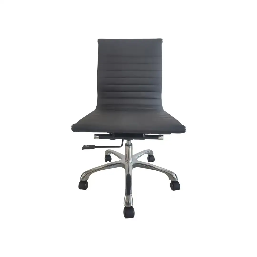 Kerusi Tugas Pejabat Tanpa Lengan Berusuk Moden GCON NIG-02 – Hitam 1