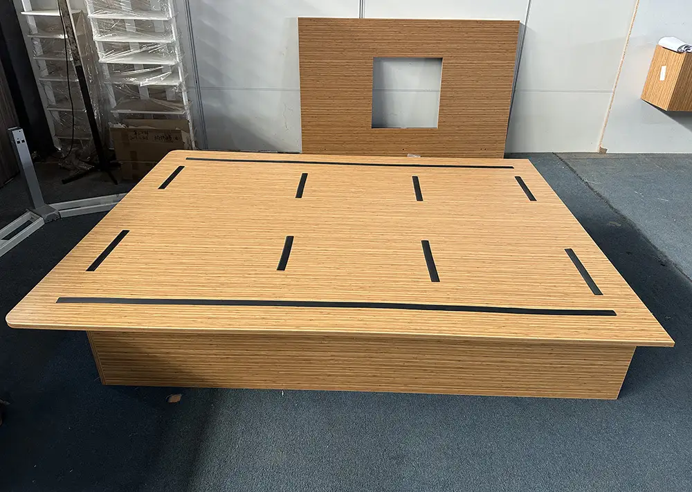 Modern houten bedframe voor hotel 1