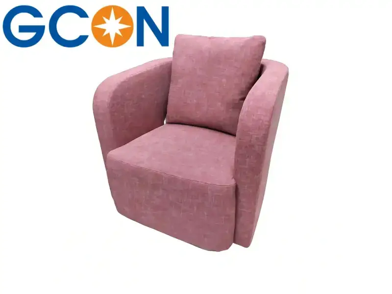 GCON CH-05 Modern Minimalist Pink Single Fabric Armchair / Bedroom & Living Room Lounge Chair 1
