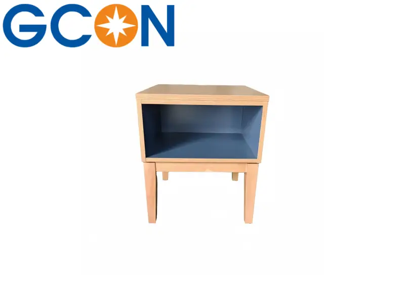 GCON CIS-253 Solid Wood Base Nightstand with Integrated power strip 1