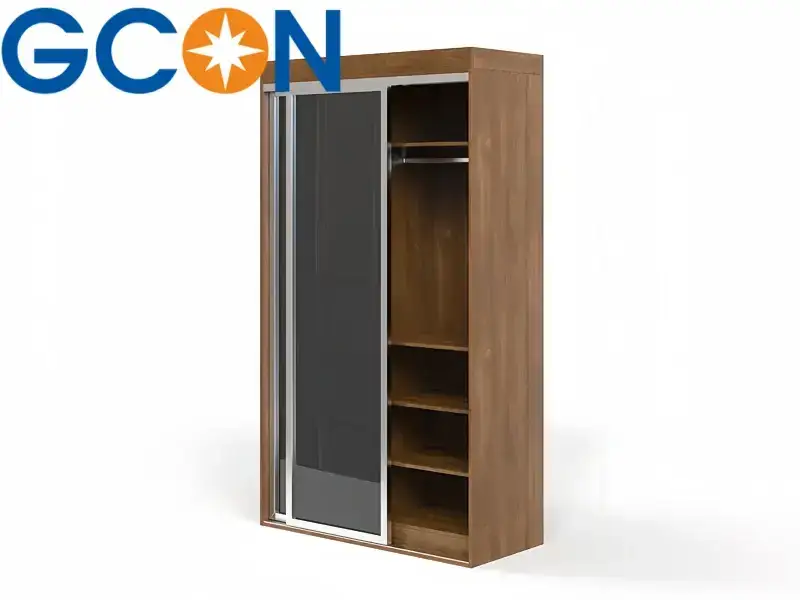 GCON M-SHT-01 Mirror Door Hotel Wardrobe Sliding Door Closet 1