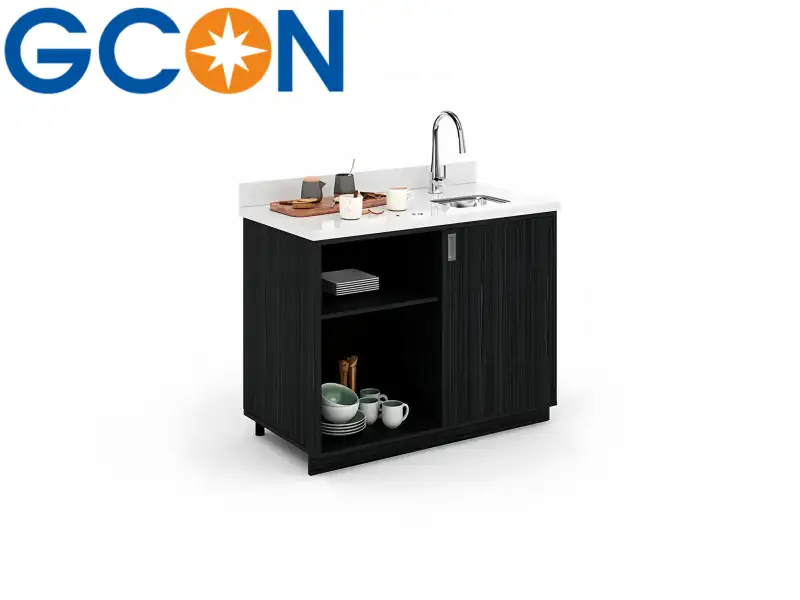 GST-112 GCON 20mm Quartz Tabletop Hotel Minibar with Sink & Faucet 1