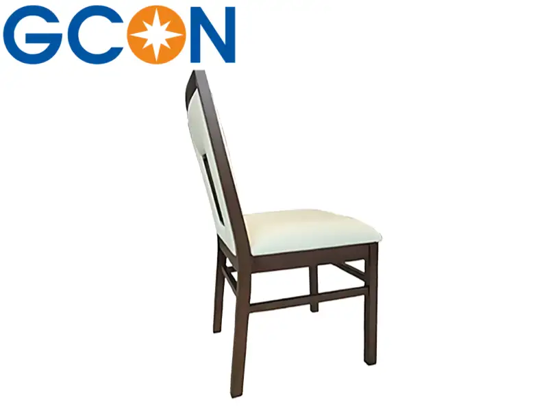 Gcon M-ART-19 Cut-out Backrest Padded Dining Chair 1