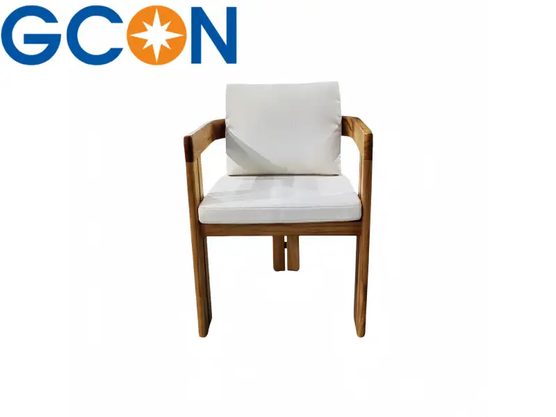 GCON T.CO1 high quality solid wood frame beige upholstered seat hotel chairs for sale 1