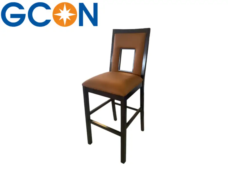 Gcon M-ART-20 Cut-out Backrest Padded Bar Chair 1