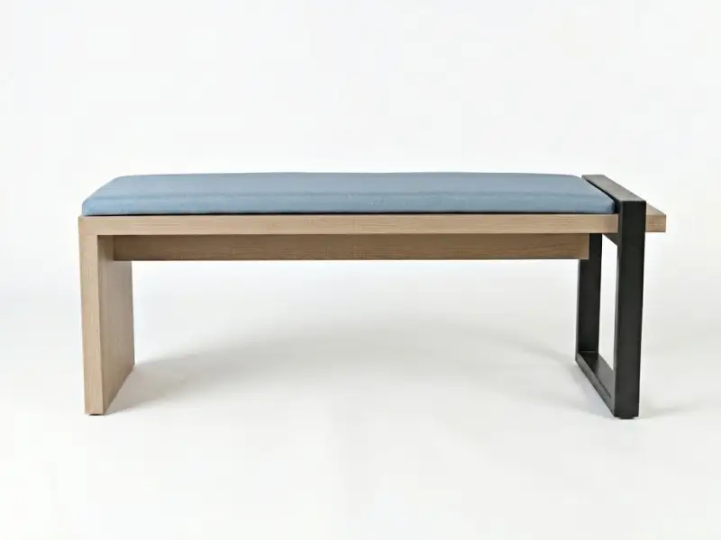 GCON CG-211 Upholstered Wooden Luggage Bench with Metal Leg 1