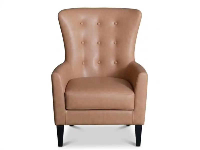 GCON ST-203 Classic Tufted Leatherette Foam-filled Sofa Chair with Solid Wood Feet 1