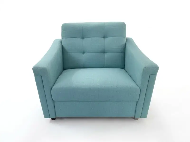 GCON GR-202A-SG-LC Modern Tufted Fabric Armchair / Single Sofa 1