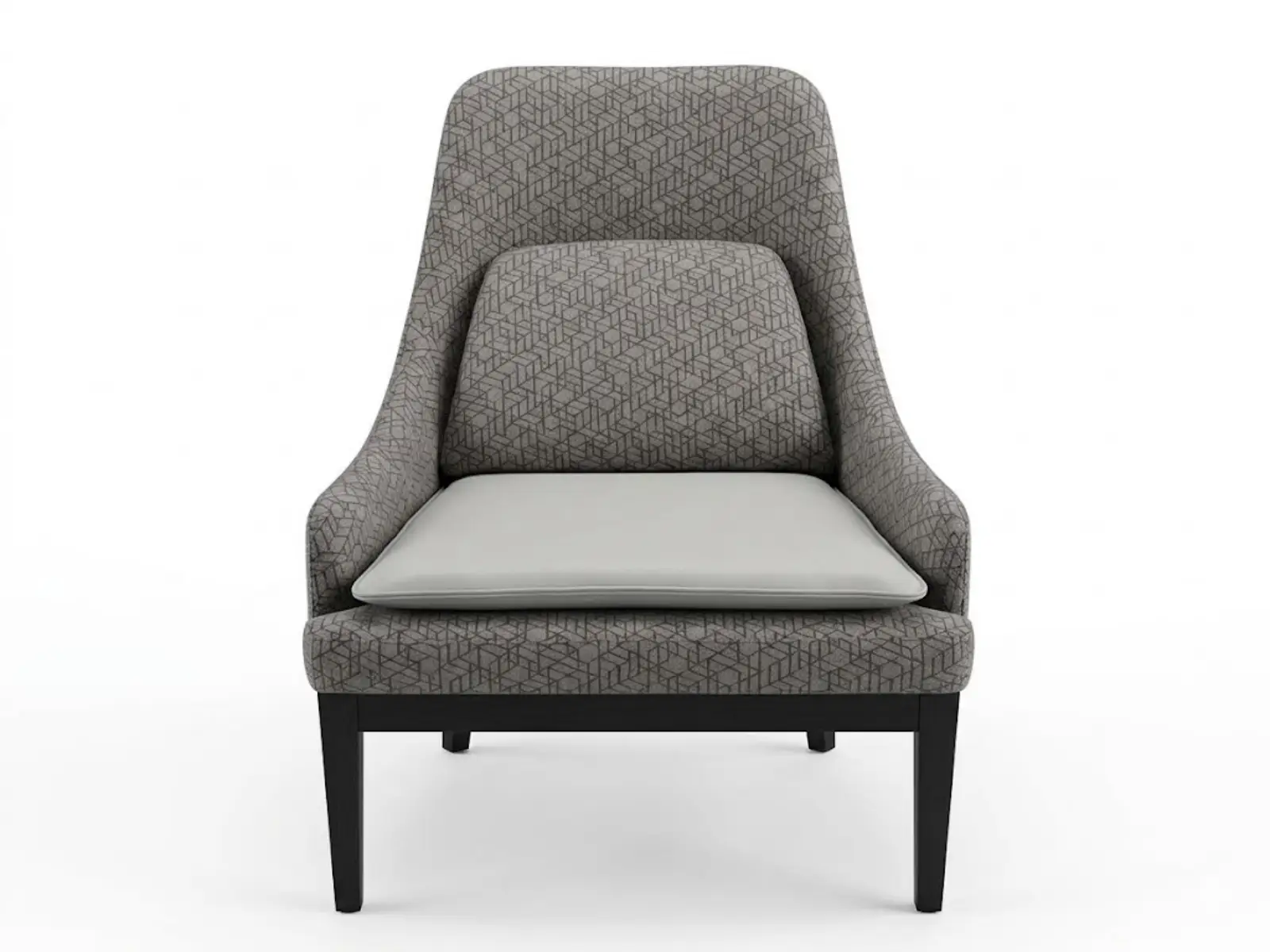 GCON CH-01 Modern Geometric Patterned Fabric Accent Chair / Single Sofa 1