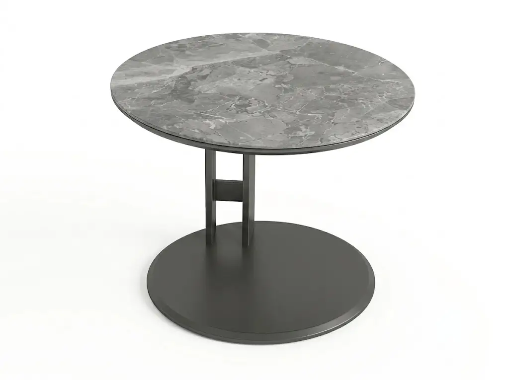 GCON 617003 Hotel Room and Lobby Round Marble Sofa Side Table 1