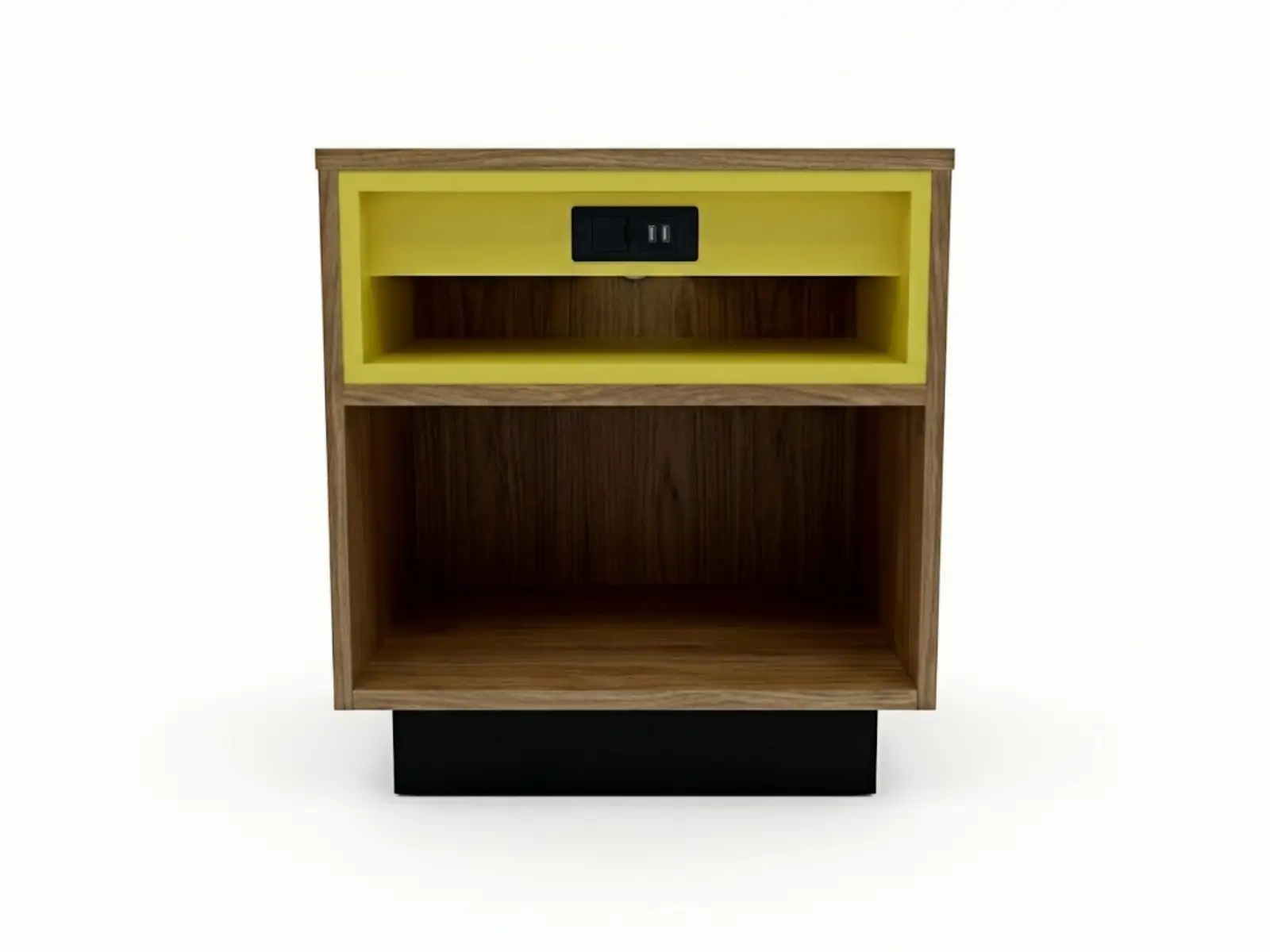 GCON JYF-02 Modern Color-Block Nightstand with Integrated Charging Station 1
